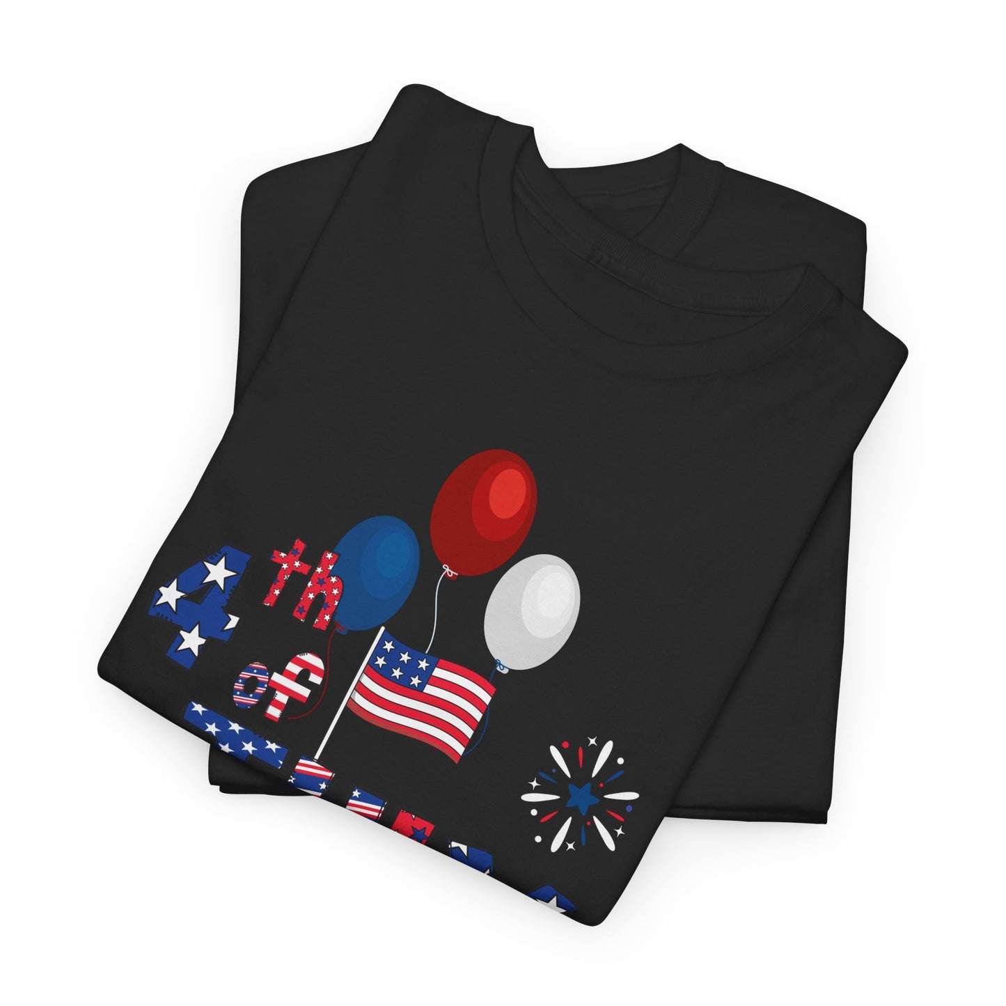 Patriotic 4th of July Tee, USA Independence Day Shirt, Unisex Heavy Cotton Top, Summer BBQ Outfit, Festive Holiday Apparel