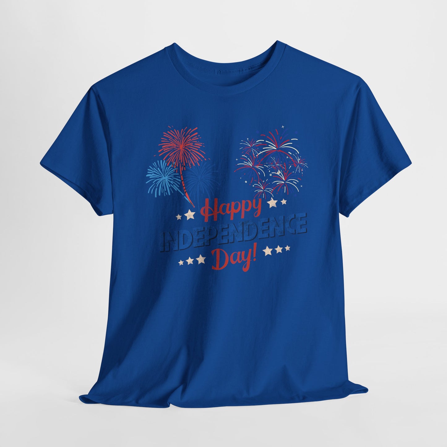 Independence Day Unisex Heavy Cotton Tee, 4th of July Shirt, Summer Celebration Tee, Fireworks Graphic T-Shirt, Patriotic Apparel