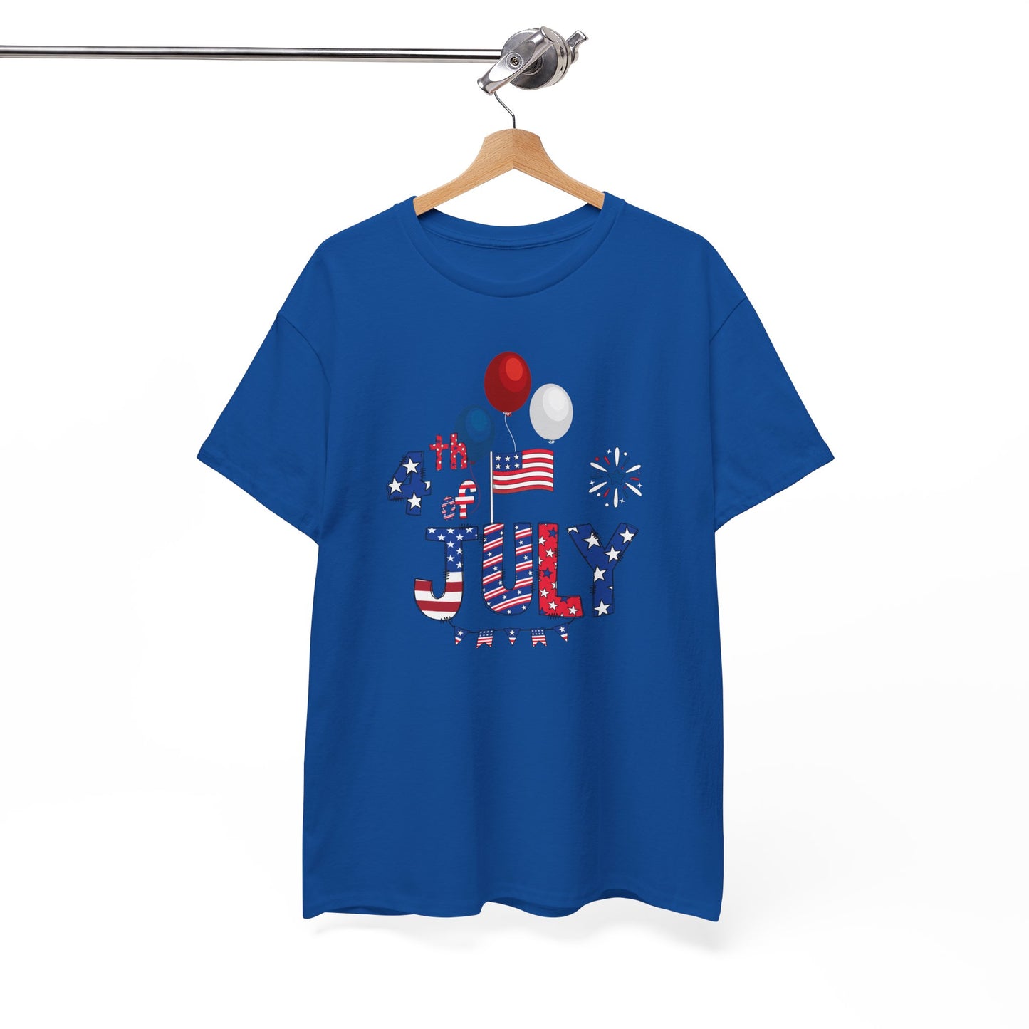 Patriotic 4th of July Tee, USA Independence Day Shirt, Unisex Heavy Cotton Top, Summer BBQ Outfit, Festive Holiday Apparel