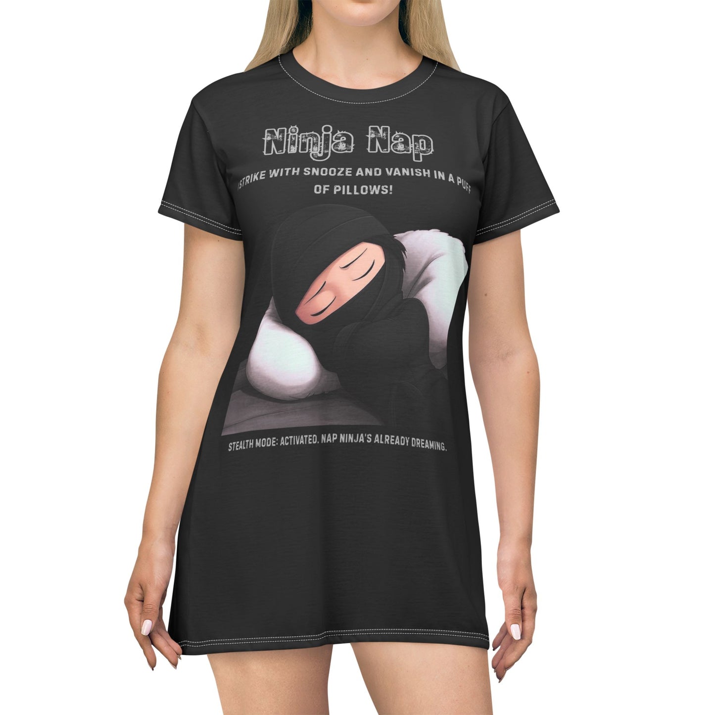 Ninja Nap T-Shirt Dress - Perfect for Relaxation and Lounging