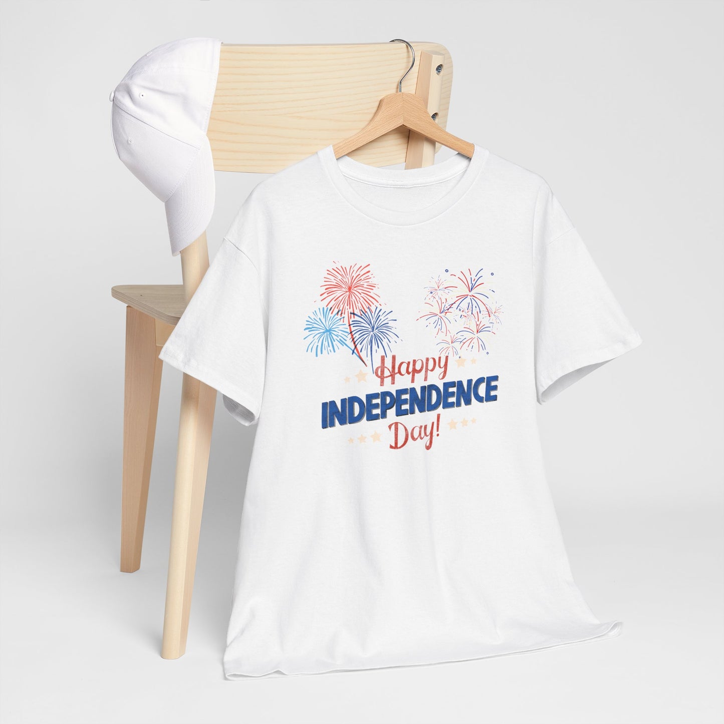 Independence Day Unisex Heavy Cotton Tee, 4th of July Shirt, Summer Celebration Tee, Fireworks Graphic T-Shirt, Patriotic Apparel