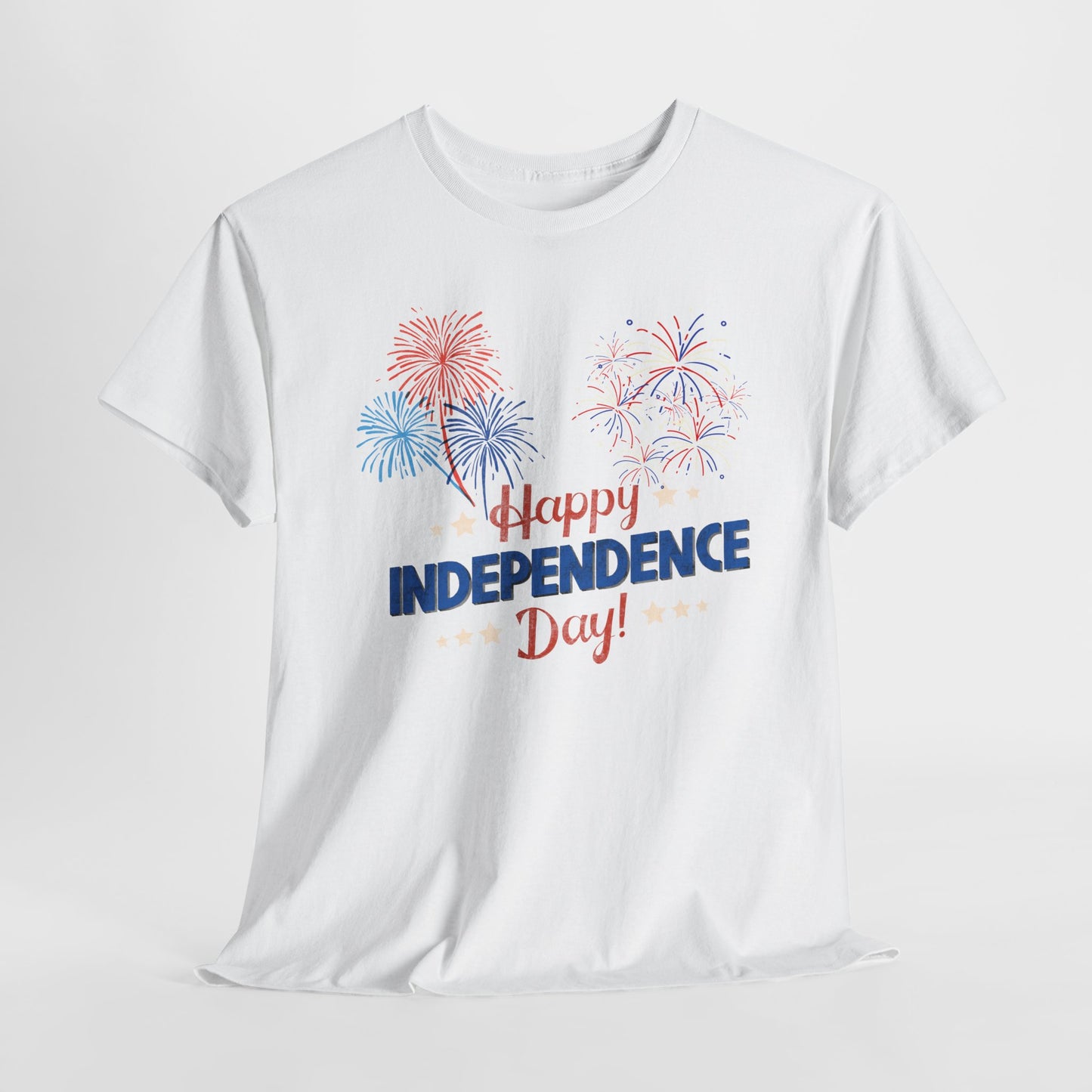 Independence Day Unisex Heavy Cotton Tee, 4th of July Shirt, Summer Celebration Tee, Fireworks Graphic T-Shirt, Patriotic Apparel