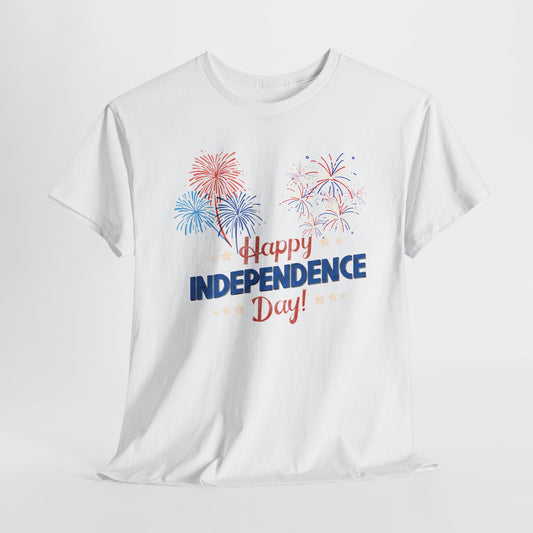 Independence Day Unisex Heavy Cotton Tee, 4th of July Shirt, Summer Celebration Tee, Fireworks Graphic T-Shirt, Patriotic Apparel