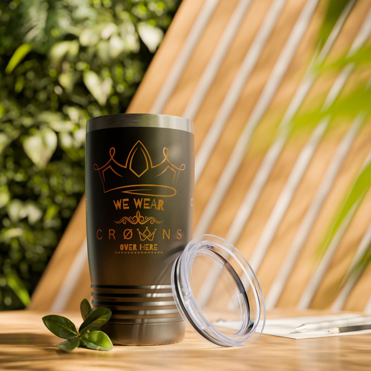 Crowned Ringneck Tumbler 20oz Inspirational Drinkware Travel Mug Gift for Queens Motivational Cup for Her Wedding Birthday