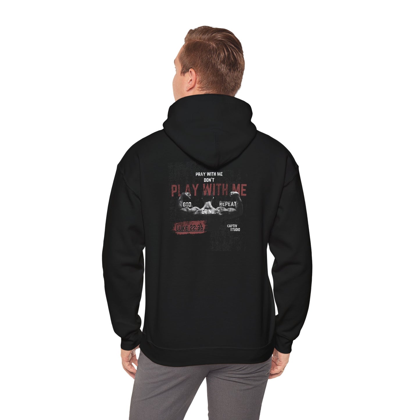 Hooded Sweatshirt - Boxing Workout 'Pray with Me Don't Play with Me'