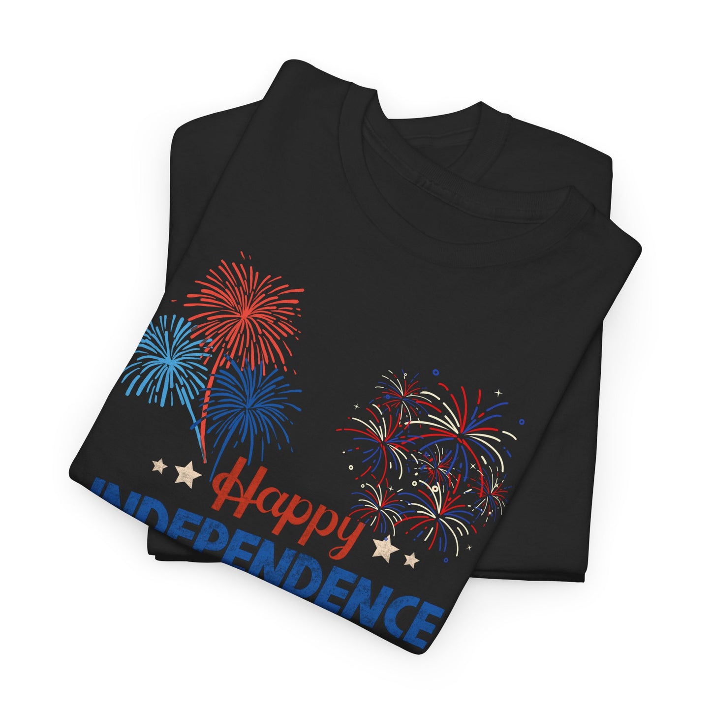 Independence Day Unisex Heavy Cotton Tee, 4th of July Shirt, Summer Celebration Tee, Fireworks Graphic T-Shirt, Patriotic Apparel