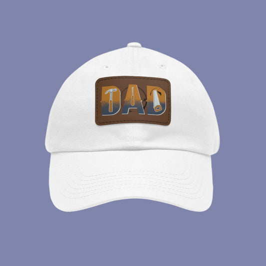 Stylish Dad Hat with Leather Patch, Gift for Father's Day, Casual Headwear, Trendy Cap, Outdoor Accessories