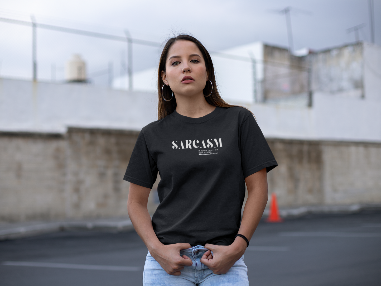 Sarcasm Unisex Heavy Cotton Tee - Funny Graphic Tee, Gifts for Friends, Casual Wear, Humor Shirt, Everyday Comfort