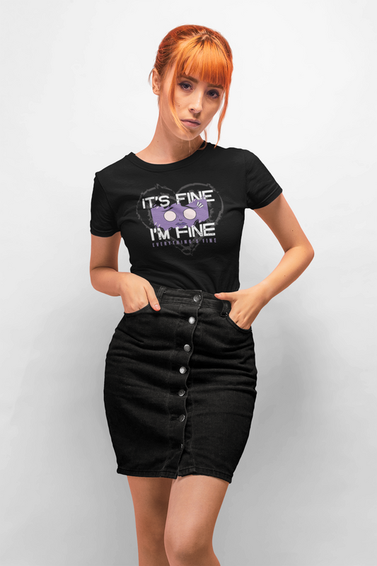 Sarcastic Quote Unisex Tee Its Fine Im Fine Everythings Fine Metal Awareness