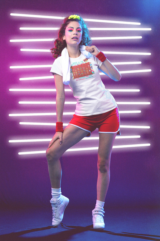 Nostalgic 90s Inspired T Shirt with Lockers and Stickers Design
