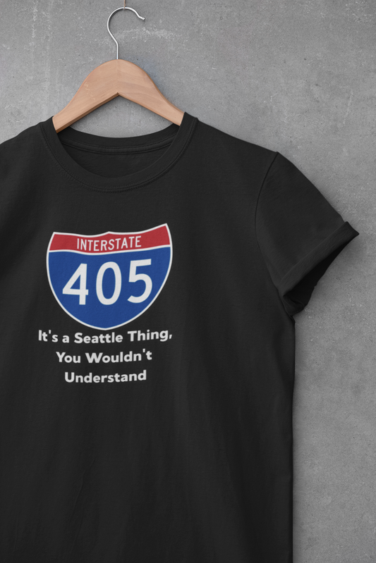 The 405, Casual T-Shirt, Urban Style Wear, Gift for Seattle Lovers, Travel Enthusiast Shirt