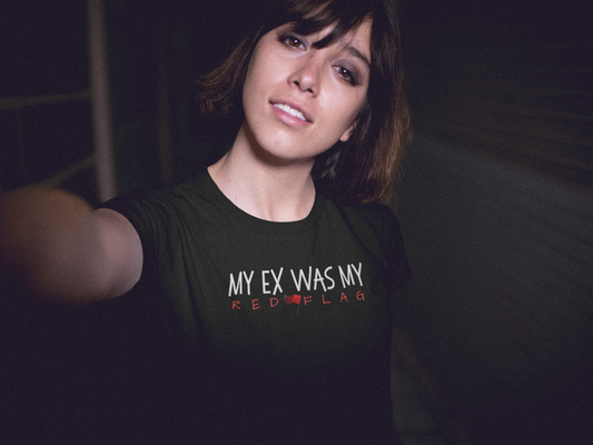 Unisex T-Shirt Funny Quote Red Flag Relationships My Ex Was My Red Flag