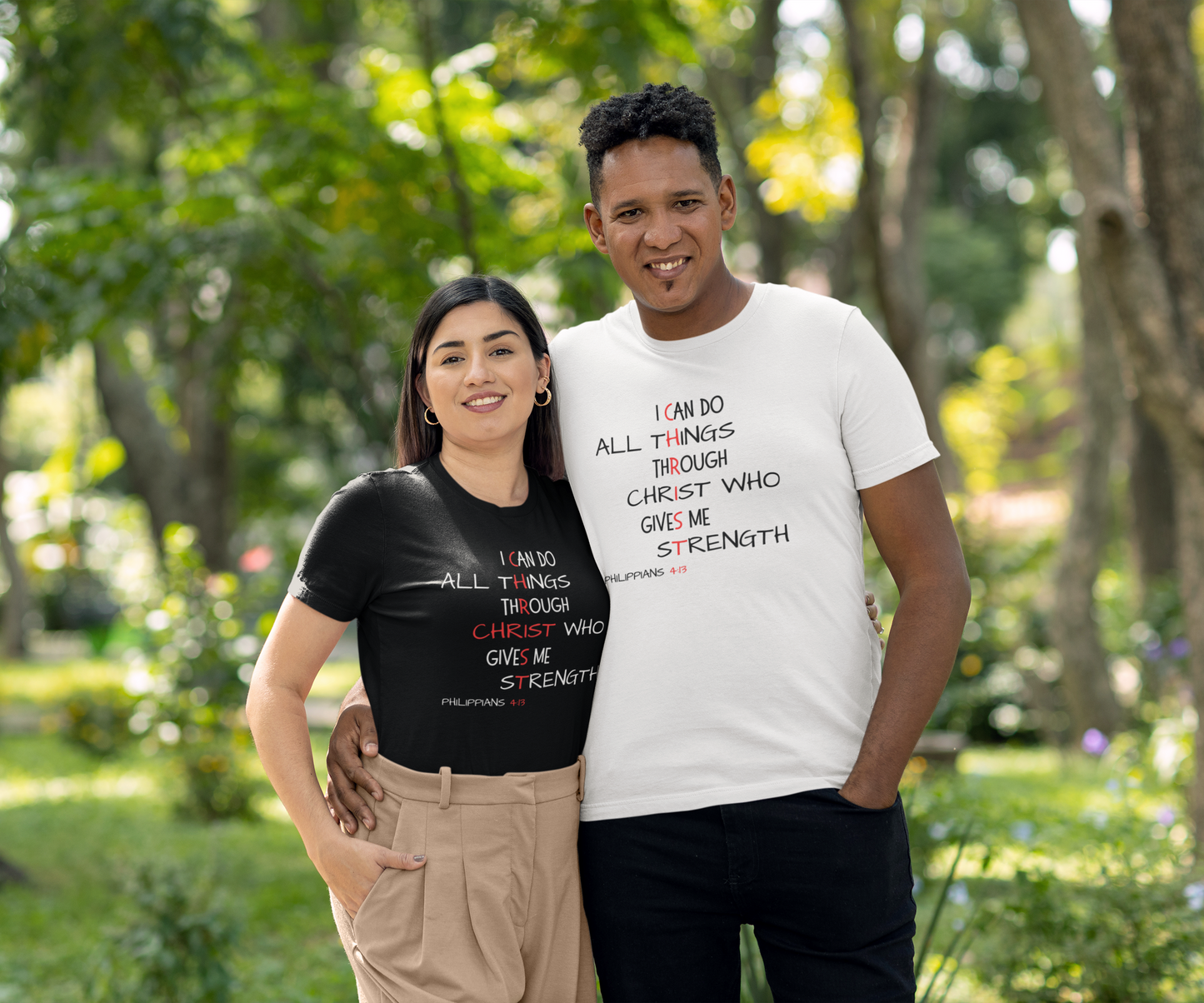 Inspirational Unisex T-Shirt - Philippians 4:13 Christian Quote, Motivational Gift, Faith Apparel, Casual Wear, Religious Tee