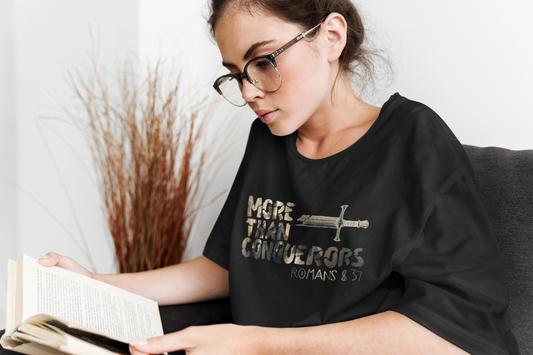 Faith T-Shirt - Inspirational More Than Conquerors Design