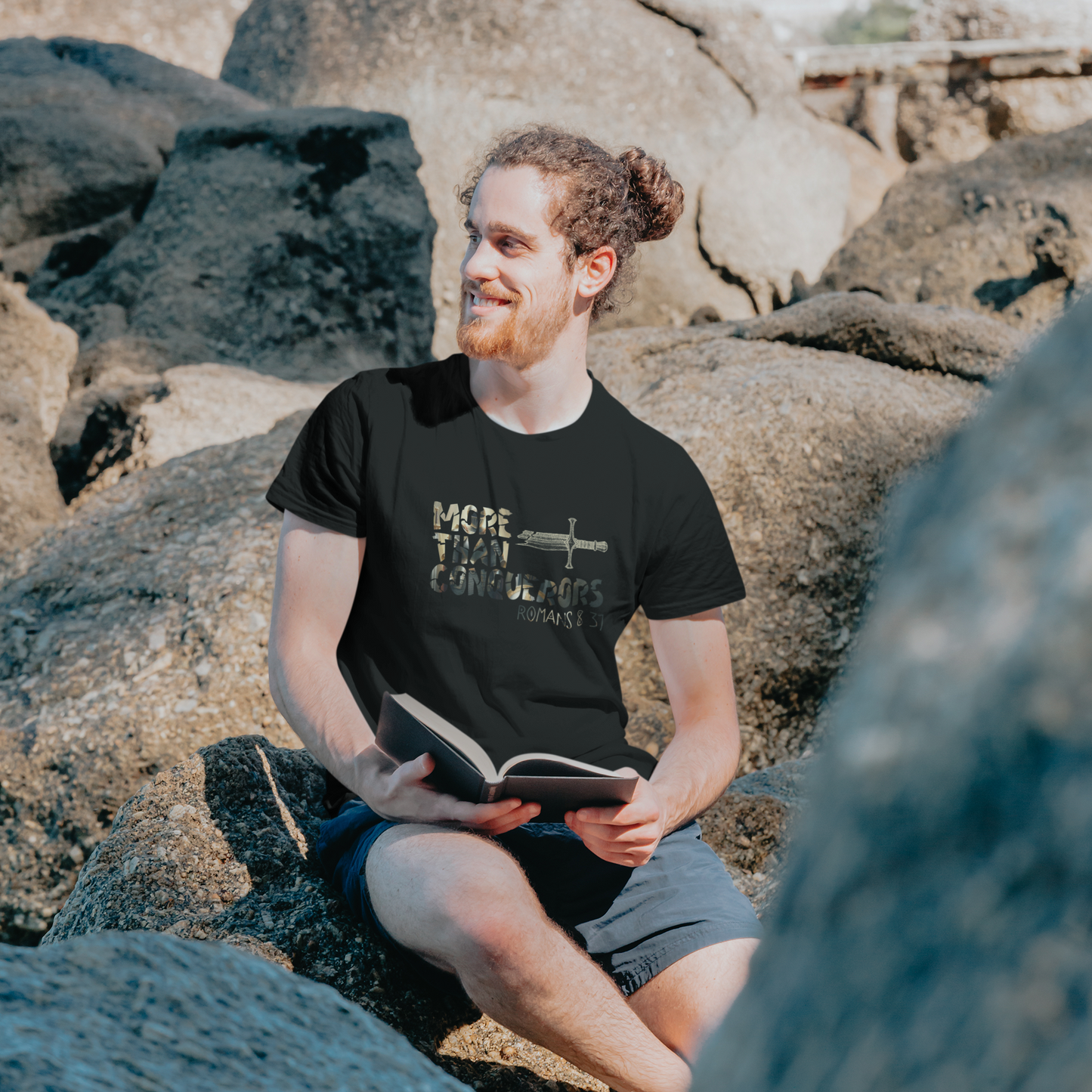 Faith T-Shirt Inspirational More Than Conquerors Design