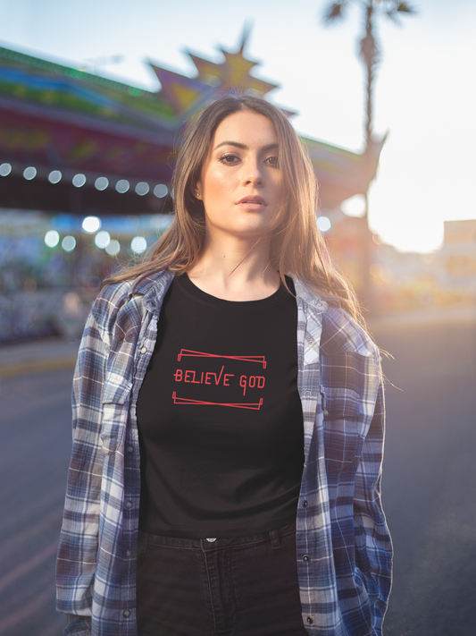Unisex Softstyle T-Shirt - Believe God - Casual Wear, Inspirational Gift, Faith-Based Apparel, Everyday Comfort, Motivational Shirt