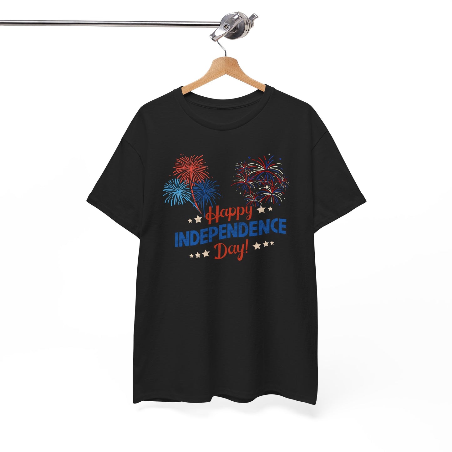 Independence Day Unisex Heavy Cotton Tee, 4th of July Shirt, Summer Celebration Tee, Fireworks Graphic T-Shirt, Patriotic Apparel