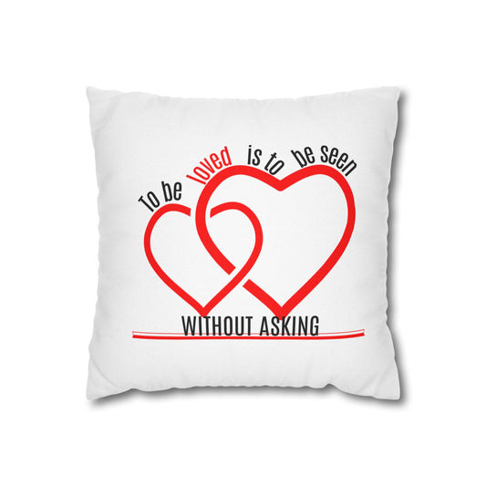 Romantic Throw Pillowcase for Home Decor, Valentine's Day Gift, Love and Affection Decor, Cozy Bed Accessories, Heart Design Cushion