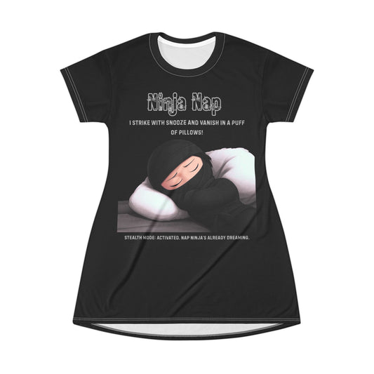 Ninja Nap T-Shirt Dress - Perfect for Relaxation and Lounging