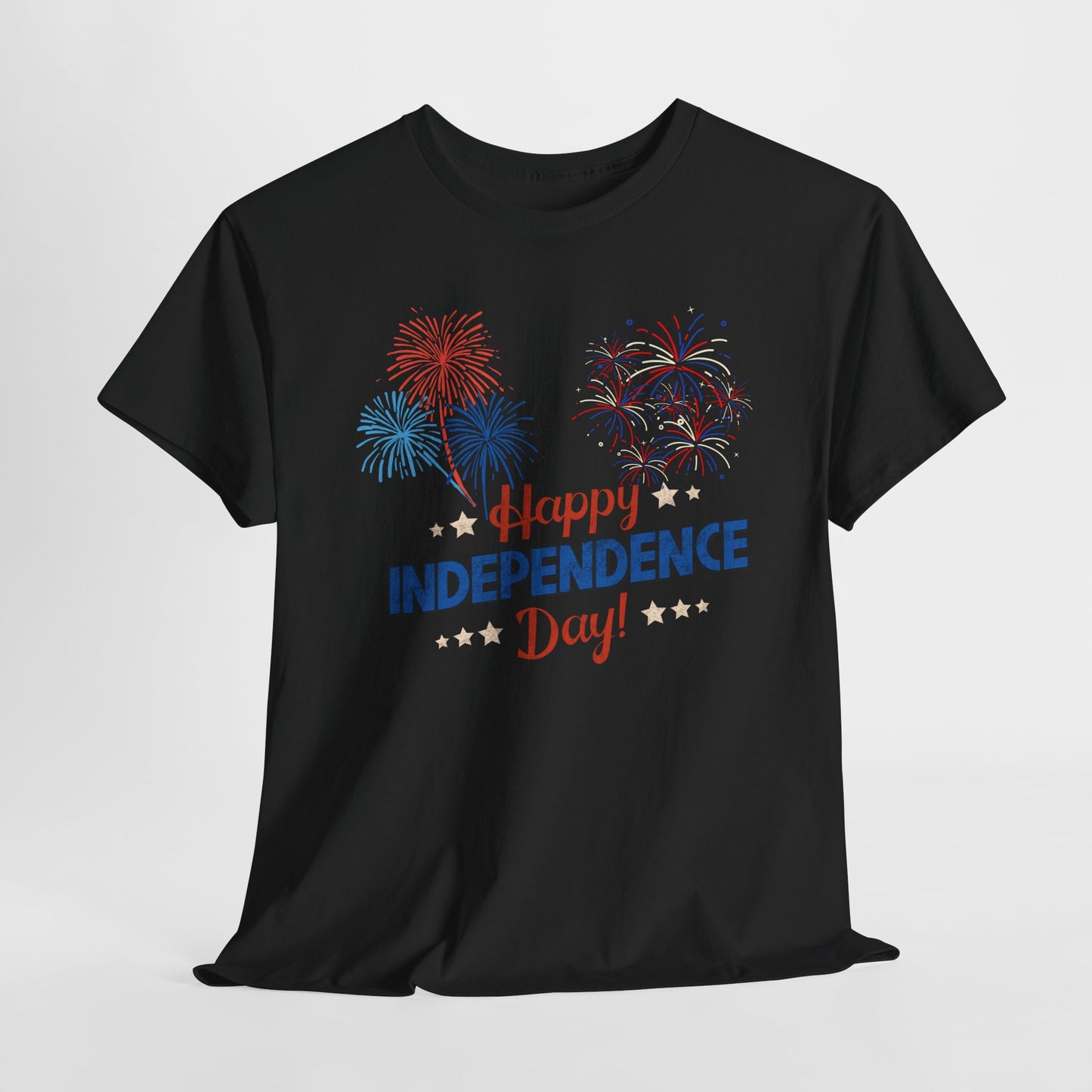 Independence Day Unisex Heavy Cotton Tee, 4th of July Shirt, Summer Celebration Tee, Fireworks Graphic T-Shirt, Patriotic Apparel